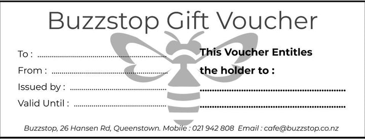 Buzzstop Tour Gift Voucher